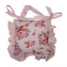 Růžový bavlněný potah na podsedák s růžemi a volánky Dotty Rose - 40*40 cm