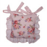 Růžový bavlněný potah na podsedák s růžemi a volánky Dotty Rose - 40*40 cm