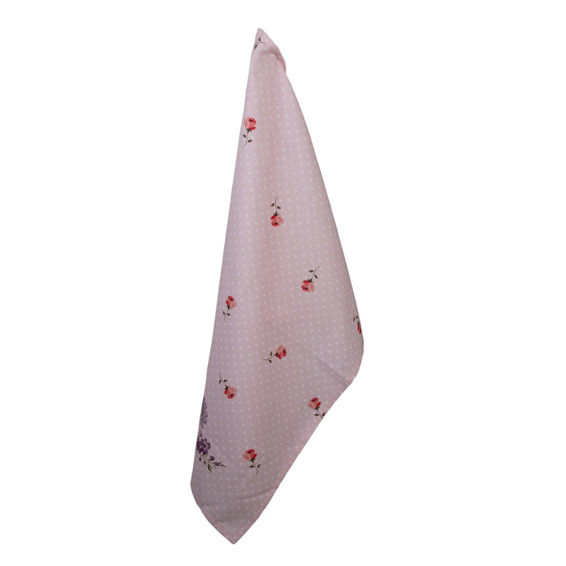 Růžová bavlněná utěrka s růžemi Dotty Rose I - 50*70 cm
