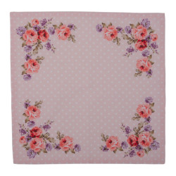 6ks bavlněné růžové ubrousky s růžemi Dotty Rose - 40*40 cm