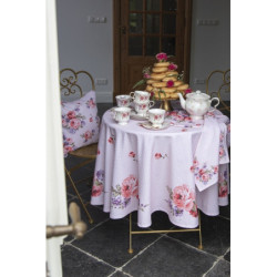 6ks bavlněné růžové ubrousky s růžemi Dotty Rose - 40*40 cm