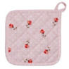 Růžová bavlněná chňapka - podložka s růžemi Dotty Rose - 20*20 cm