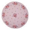 Růžová kulatá utěrka s růžemi Dotty Rose - Ø 80 cm