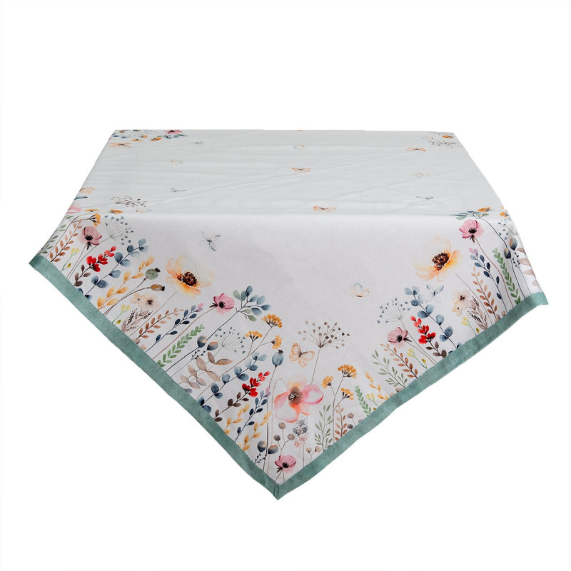 Bavlněný čtvercový ubrus Flowerbomb - 100*100 cm