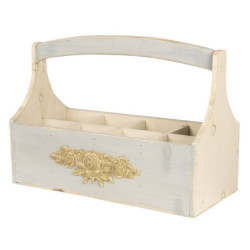 Dřevěný podnos s boxy - 45*21*34 cm
