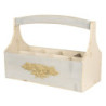 Dřevěný podnos s boxy - 45*21*34 cm
