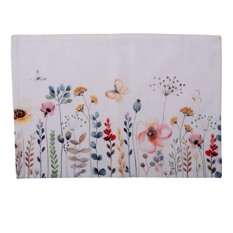 Sada 6ks bavlněných prostírání Flowerbomb - 48*33 cm