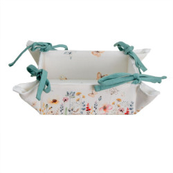 Bavlněný košík na pečivo Flowerbomb - 35*35*8 cm