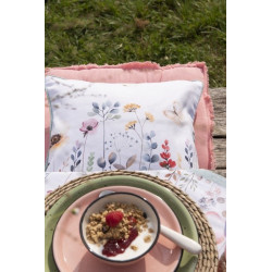Bavlněný košík na pečivo Flowerbomb - 35*35*8 cm
