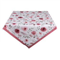 Bavlněný čtvercový ubrus s růžemi Rustic Rose - 100*100 cm