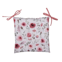 Bavlněný podsedák s růžemi Rustic Rose  - 40*40*4 cm