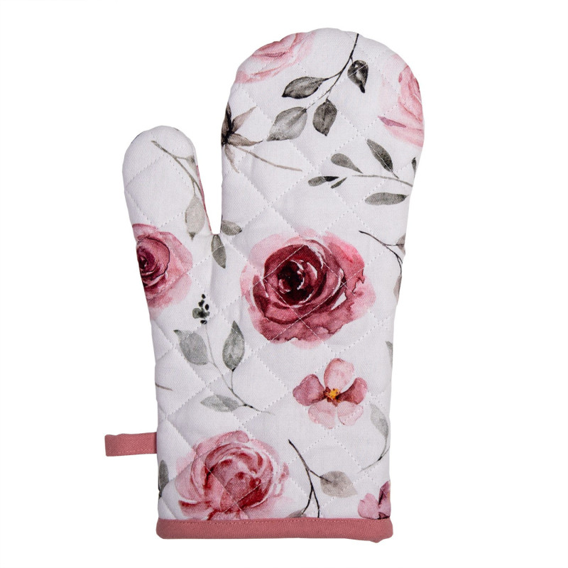Bavlněná chňapka-rukavice s růžemi Rustic Rose - 18*30 cm