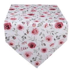 Bavlněný běhoun na stůl s růžemi Rustic Rose  - 50*160 cm