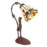 Stolní lampa Tiffany květ s dekorací ženy Womien - 15*9*21 cm E14/max 1*25W