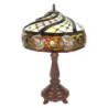 Hnědá stolní lampa Tiffany Brownie - Ø38*57 cm E27/max 2*60W