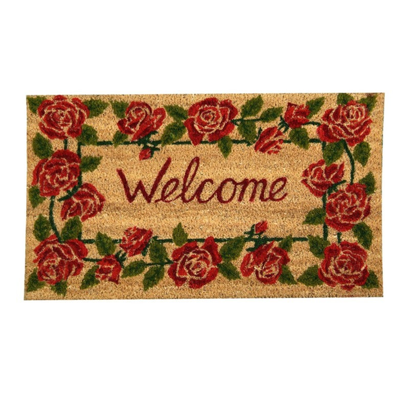 Rohožka Welcome s růžemi - 45*75cm