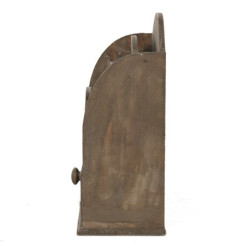 Hnědý dřevěný retro stojan na noviny a časopisy - 33*13*31 cm