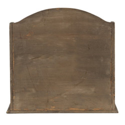 Hnědý dřevěný retro stojan na noviny a časopisy - 33*13*31 cm
