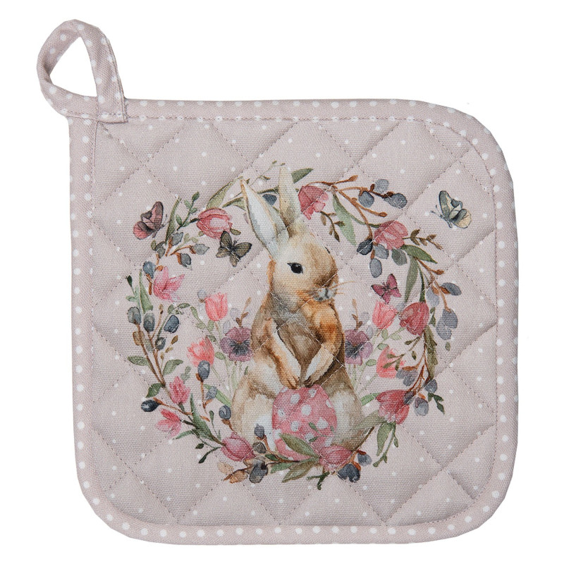 Bavlněná chňapka - podložka s králíčkem Happy Bunny - 20*20 cm