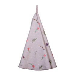 Béžová bavlněná kulatá utěrka Happy Bunny - Ø 80 cm