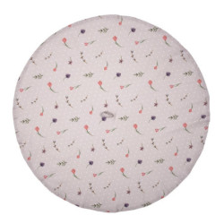 Béžová bavlněná kulatá utěrka Happy Bunny - Ø 80 cm