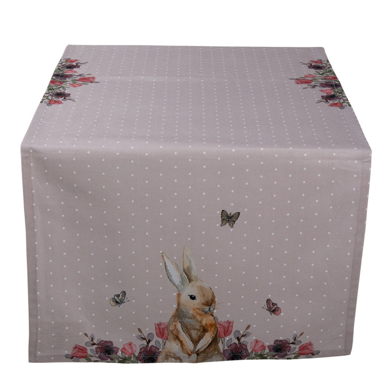 Bavlněný běhoun na stůl s králíčkem Happy Bunny - 50*140 cm