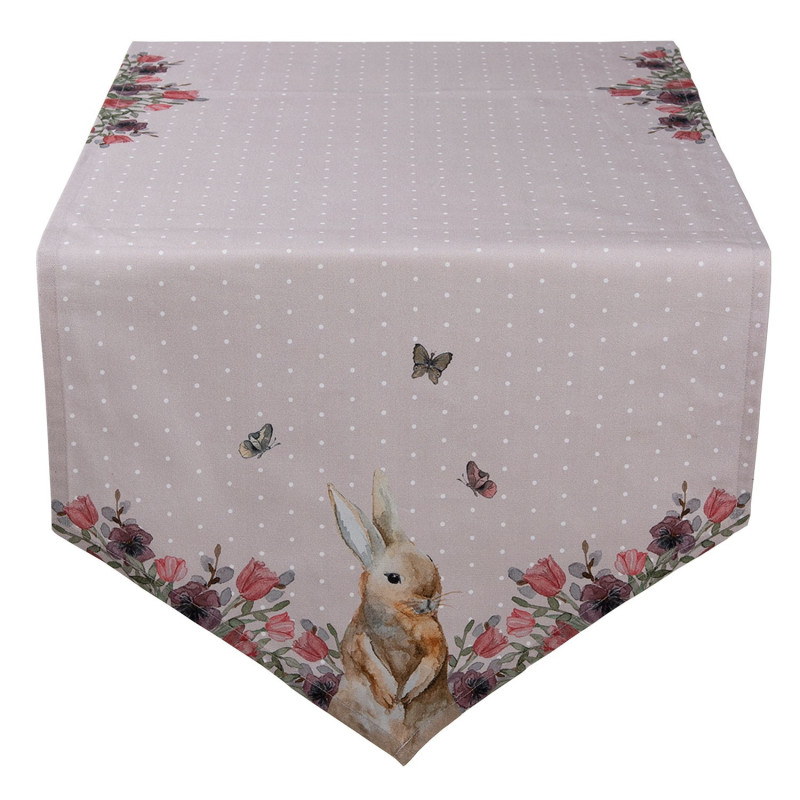Bavlněný běhoun na stůl s králíčkem Happy Bunny - 50*160 cm