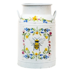 Krémová dekorativní konev s včelkou Bee - Ø 19*28 cm