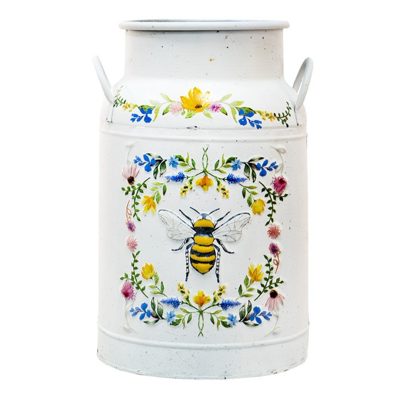Krémová dekorativní konev s včelkou Bee - Ø 19*28 cm