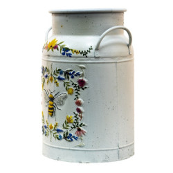 Krémová dekorativní konev s včelkou Bee - Ø 19*28 cm