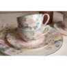 Porcelánový šálek s podšálkem s květinami Flowers - Ø 10*6 / Ø 15*2 cm / 250 ml