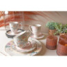 Porcelánový šálek s podšálkem s květinami Flowers - Ø 10*6 / Ø 15*2 cm / 250 ml