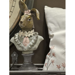 Dekorace bysta králičí žena - 12*12*32 cm