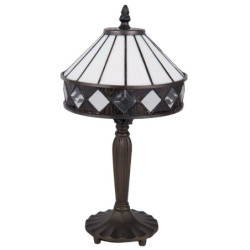 Stolní Tiffany lampa Black & White - Ø 20*36 cm