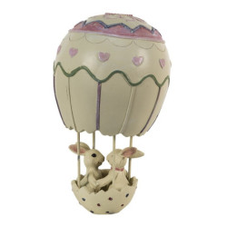 Dekorace zamilovaných králíčků v balónu - 11*11*19 cm