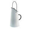 Bílý dekorační plechový uhlák - Ø 15*30 cm