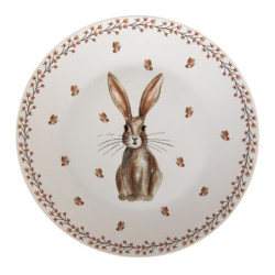Porcelánový jídelní talíř Rustic Easter Bunny - Ø 26*2 cm