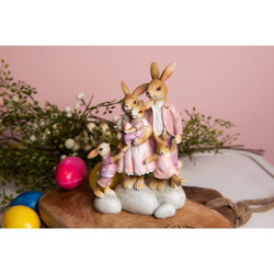 Dekorace Králičí rodinka - 11*6*18 cm