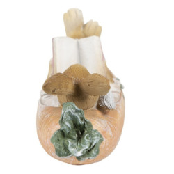 Dekorace králík v mrkvi čte knihu - 14*5*6 cm
