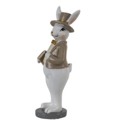 Dekorace králík v saku s knihou - 5*5*15 cm