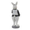 Dekorace králík v košili držící zlaté vajíčko - 5*5*15 cm