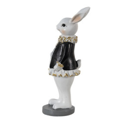 Dekorace králík v černém kabátku - 5*5*15 cm
