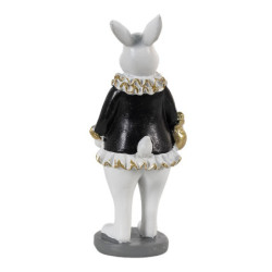 Dekorace králík v černém kabátku - 5*5*15 cm