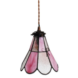 Závěsná lampa Tiffany FlowerArc pink - 18*15*115 cm E14/max 1*25W