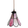 Závěsná lampa Tiffany FlowerArc pink - 18*15*115 cm E14/max 1*25W