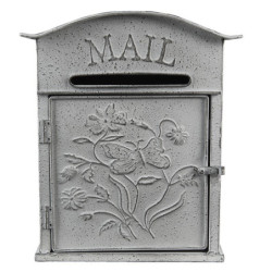 Světle šedá retro poštovní schránka Mail - 26*10*31 cm