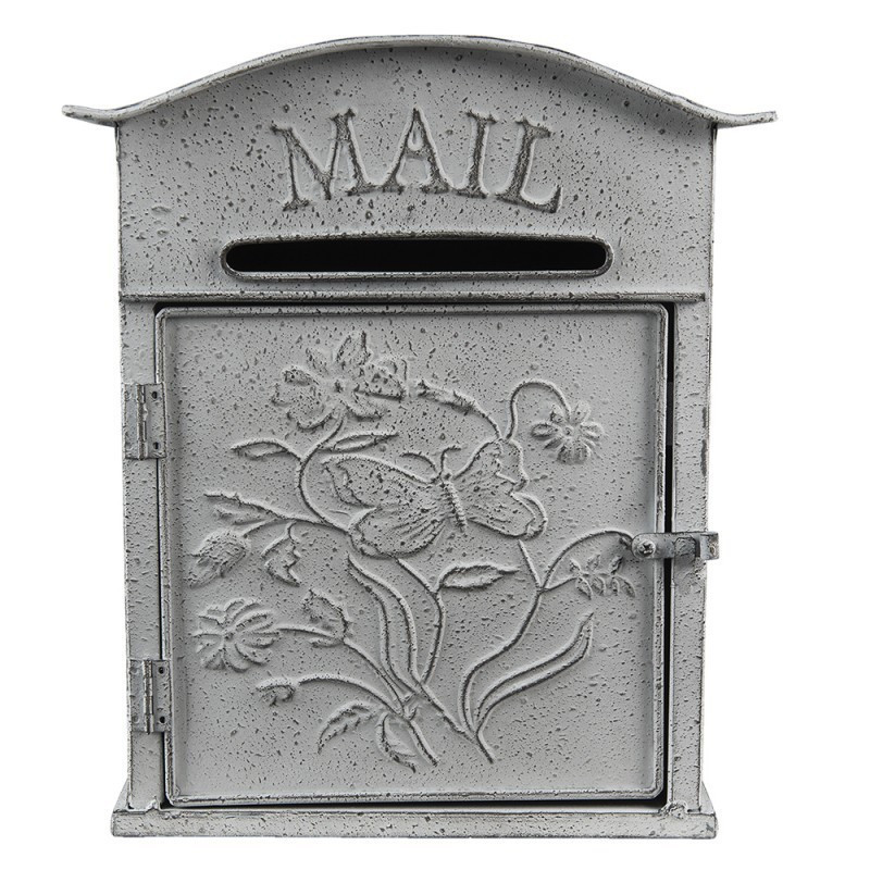 Světle šedá retro poštovní schránka Mail - 26*10*31 cm