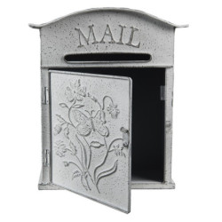Světle šedá retro poštovní schránka Mail - 26*10*31 cm