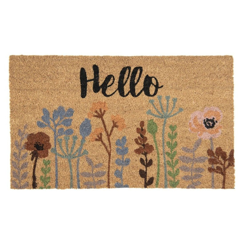 Kokosová rohožka s květy Flowerbomb - 75*45*1 cm