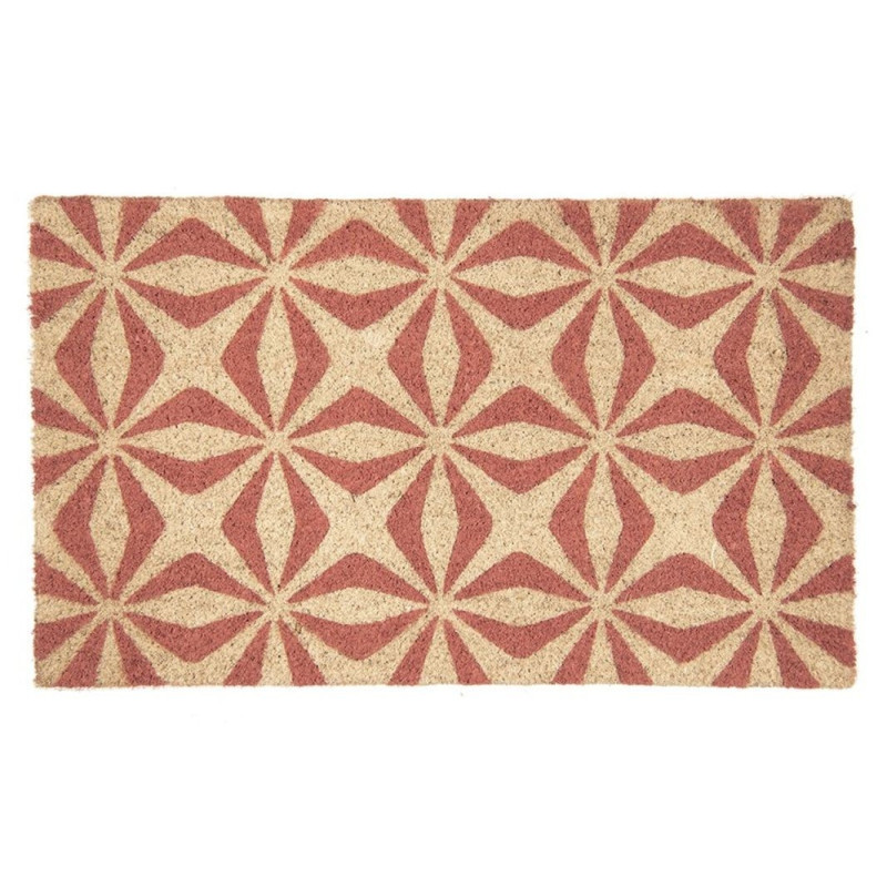 Kokosová rohožka s červenými ornamenty - 75*45*1 cm